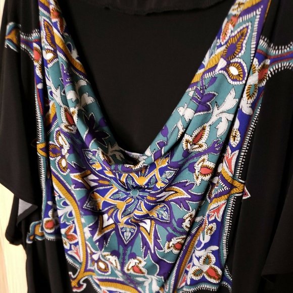 Nicole By Nicole Miller Plus Scoop Neck Poncho Top - Picture 3 of 6